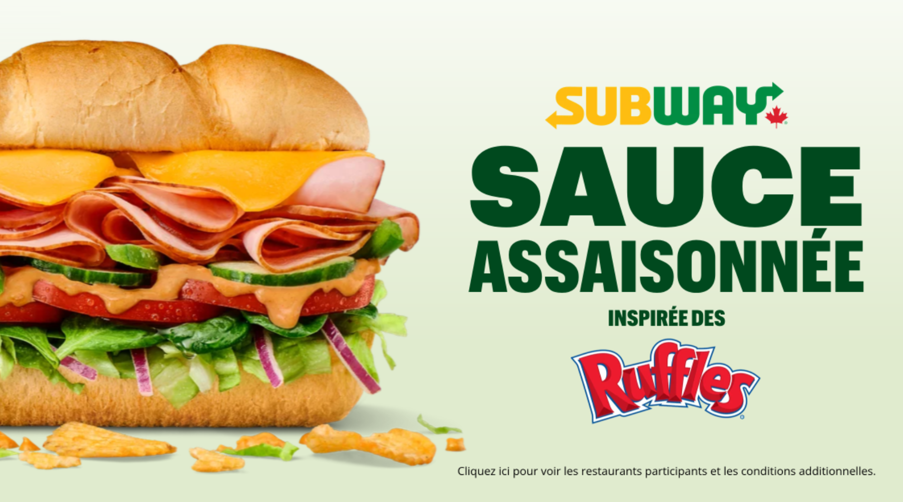 Sandwich Subway avec sauce All Dressed inspirée par Ruffles